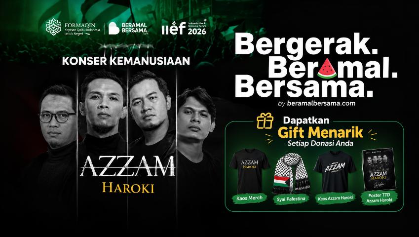 Konser Amal Palestina, Bergerak Beramal Bersama Azzam Haroki