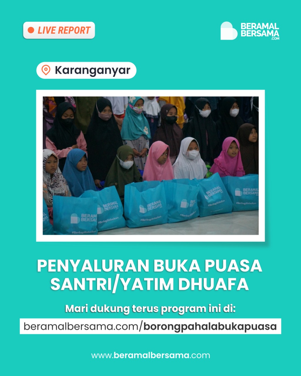 50 Santri Yatim/Dhuafa Bahagia Buka Puasa Bersama