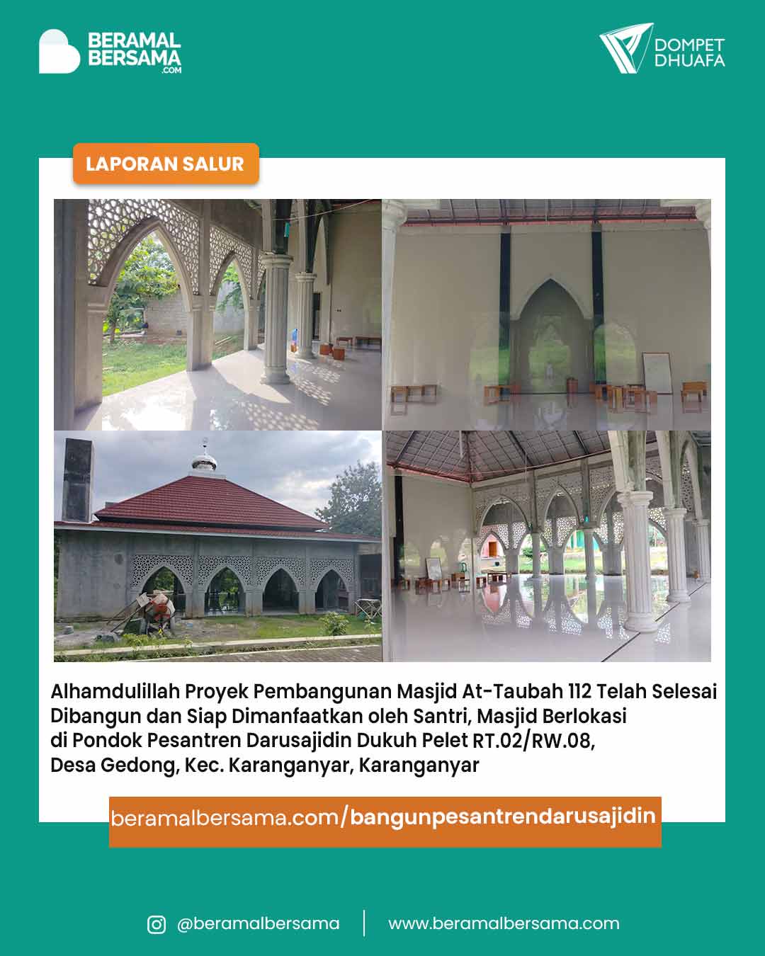 Alhamdulilah Masjid Darusajidin Proses Finishing