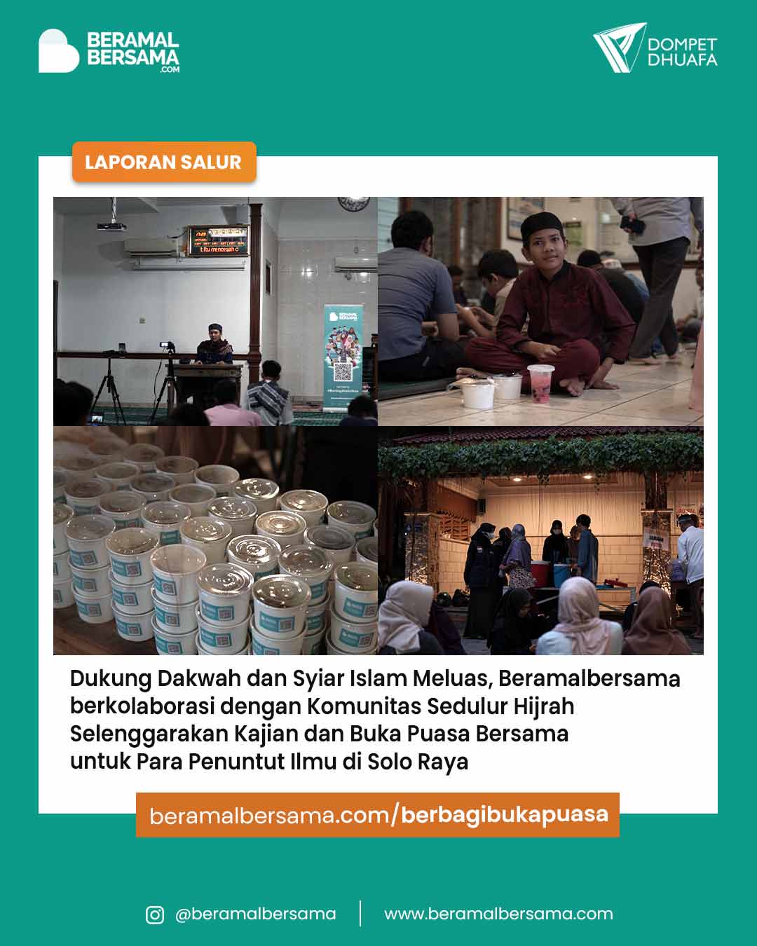 Bagi Berkah Buka Puasa Sunnah untuk Jamaah Kajian Solo