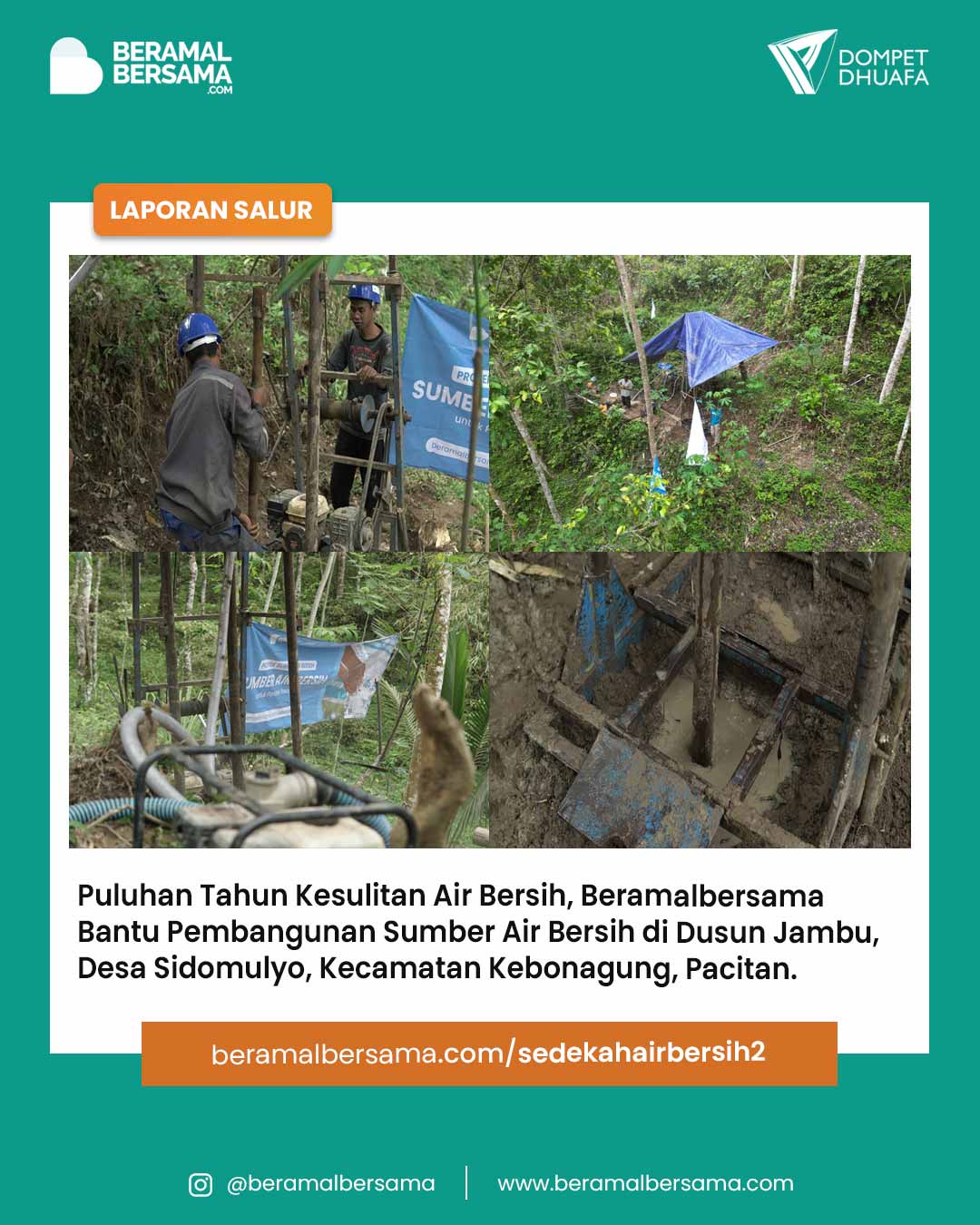 Bangun Sumber Air Bersih untuk Masjid Baitul Mutaqien