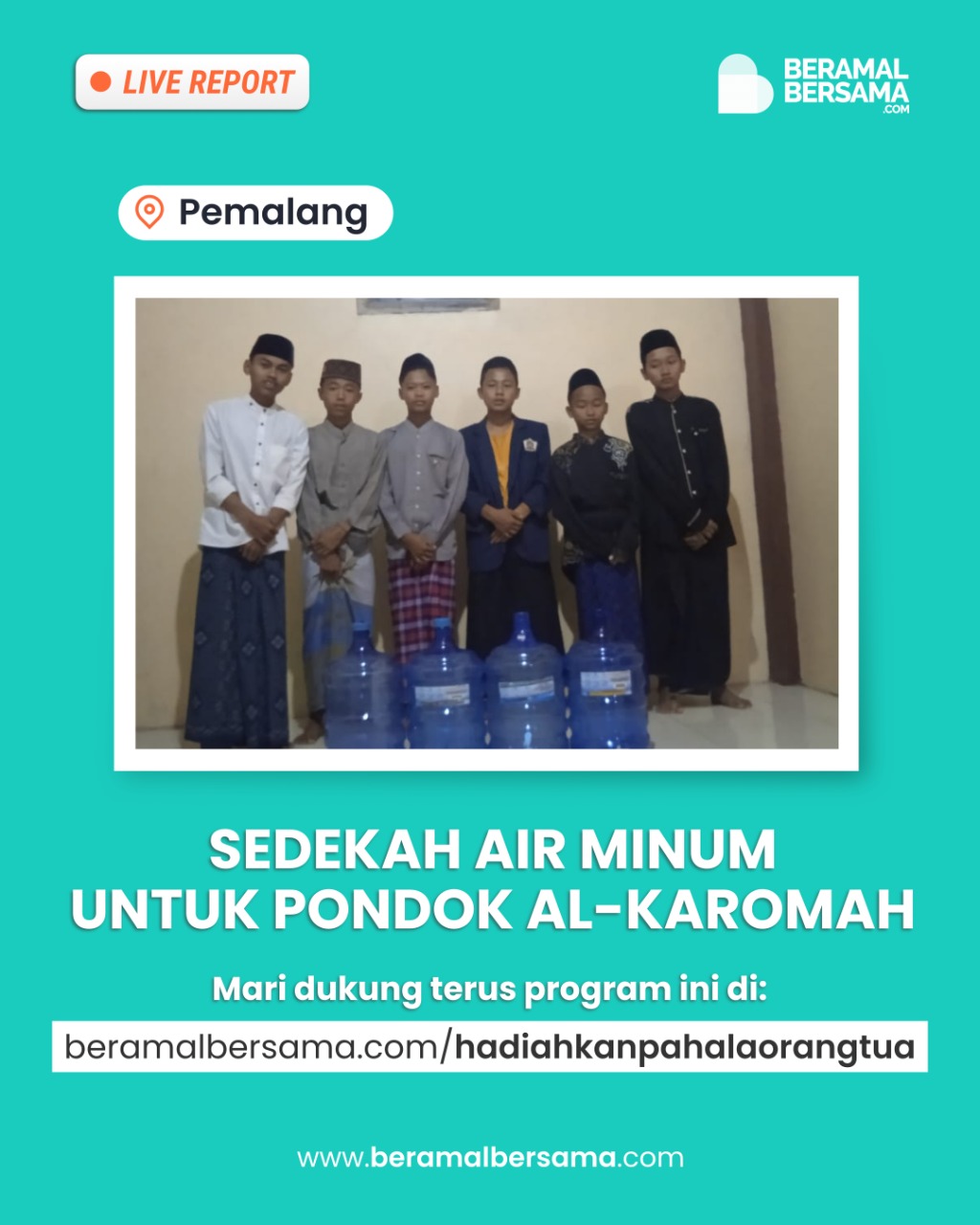 Bantu air minum untuk Pondok al-Karomah