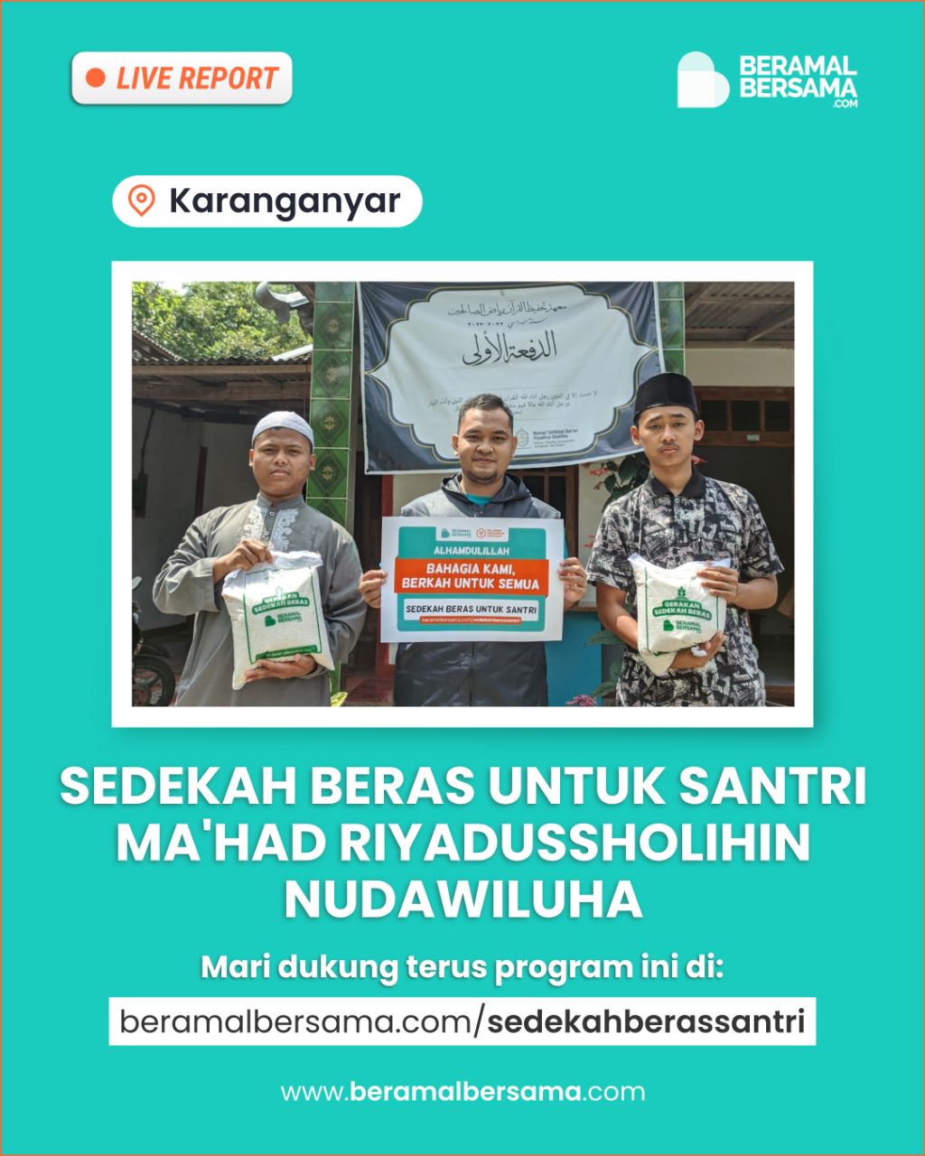 Beras Terbaik untuk Ma'had Riyadhus Sholihin Nudawiluha