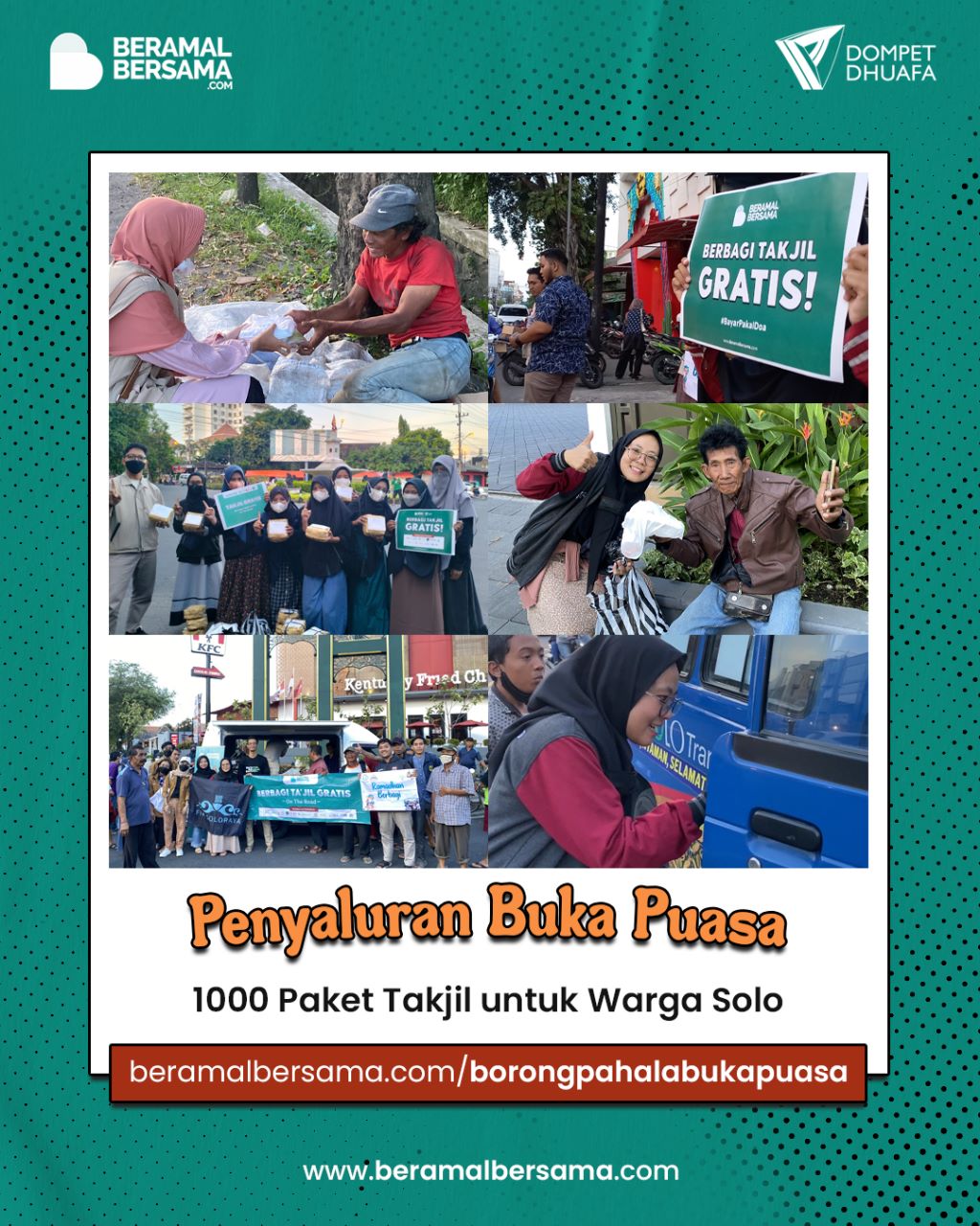 Berbagi 1000 takjil di hari ke Dua Puluh Empat