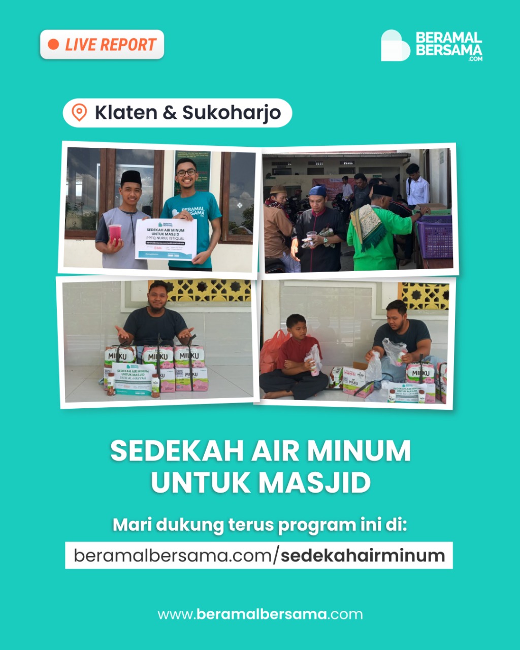 Berbagi Air Minum untuk Jamaah Shalat Jum'at