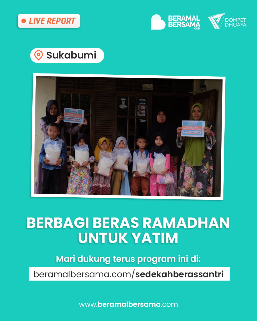 Berbagi Beras untuk Panti Yatim