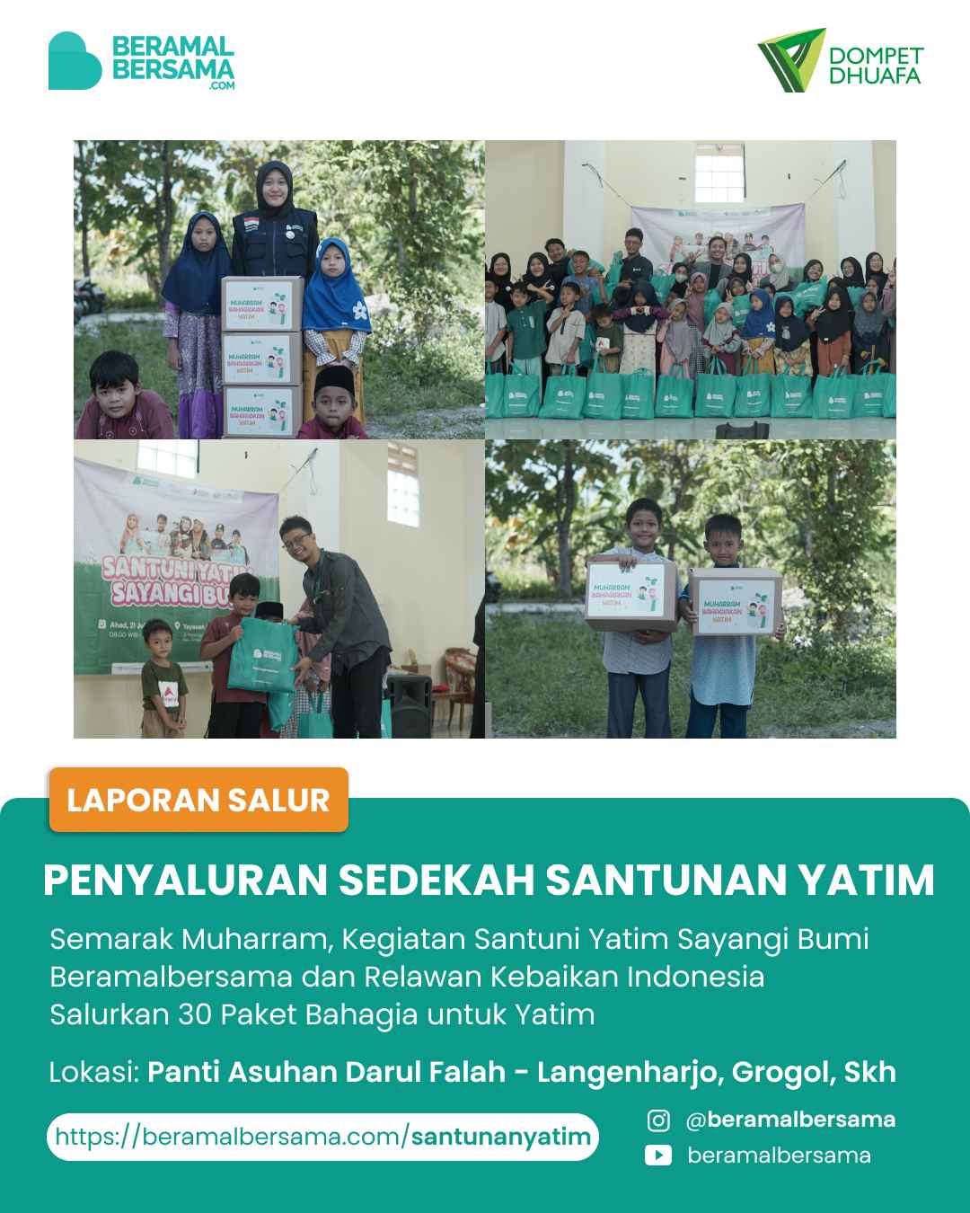 Berbagi Bingkisan untuk Santri Yatim PA Darul Falah