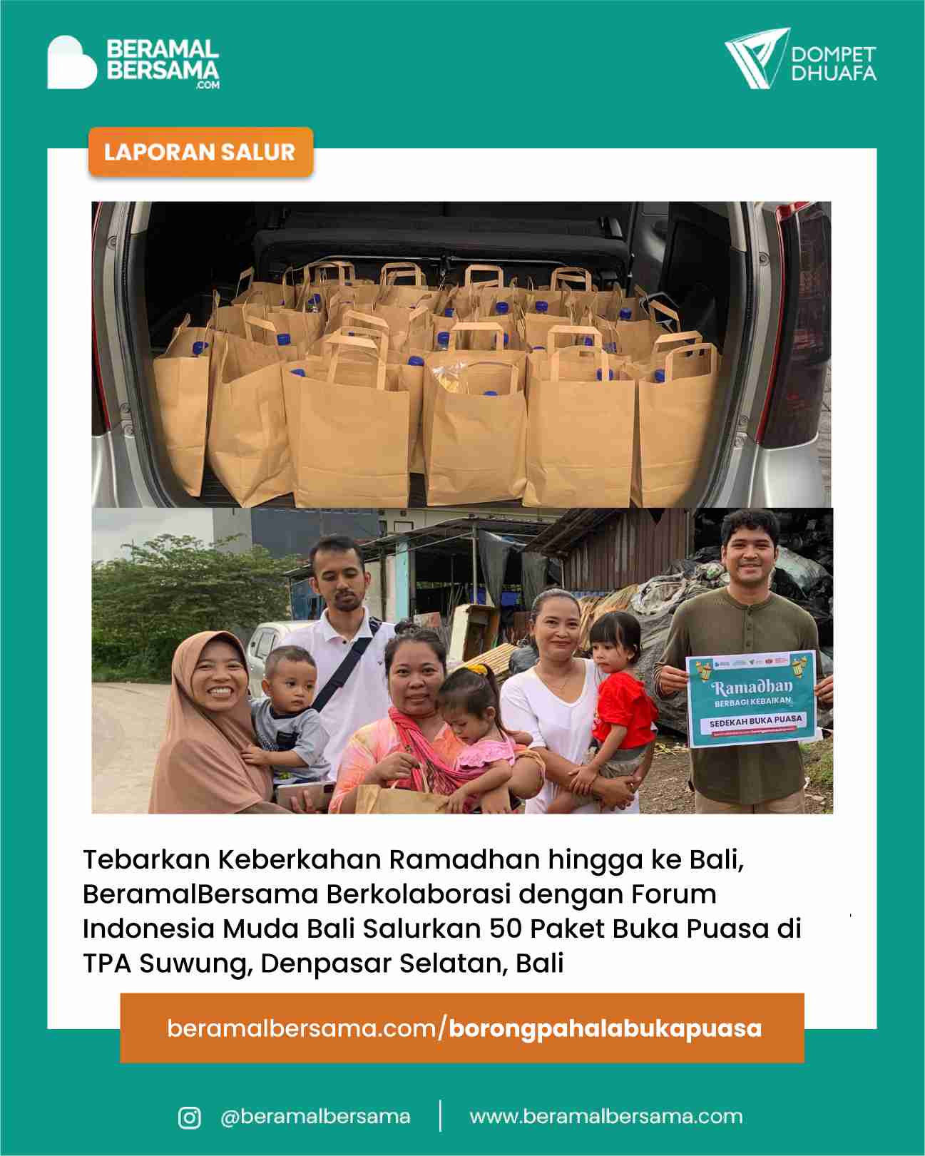 Berbagi Buka Puasa Bersama di TPA Suwung Bali