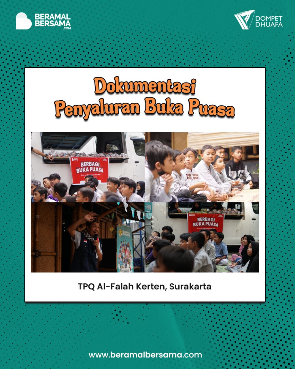 Berbagi Buka Puasa Bersama Santri TPQ di Hari ke Empat Belas