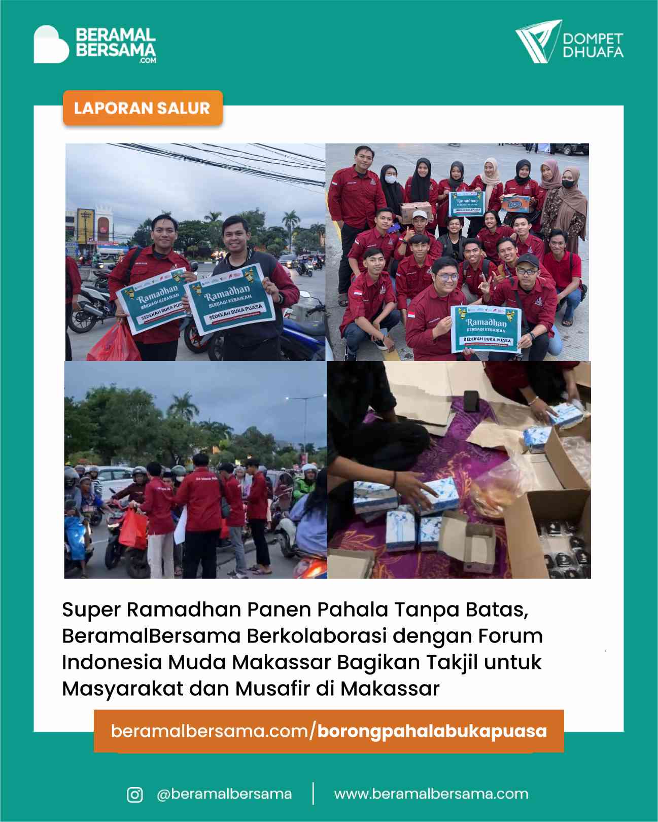 Berbagi Buka Puasa di Jalan Sultan Alauddin Kota Makassar