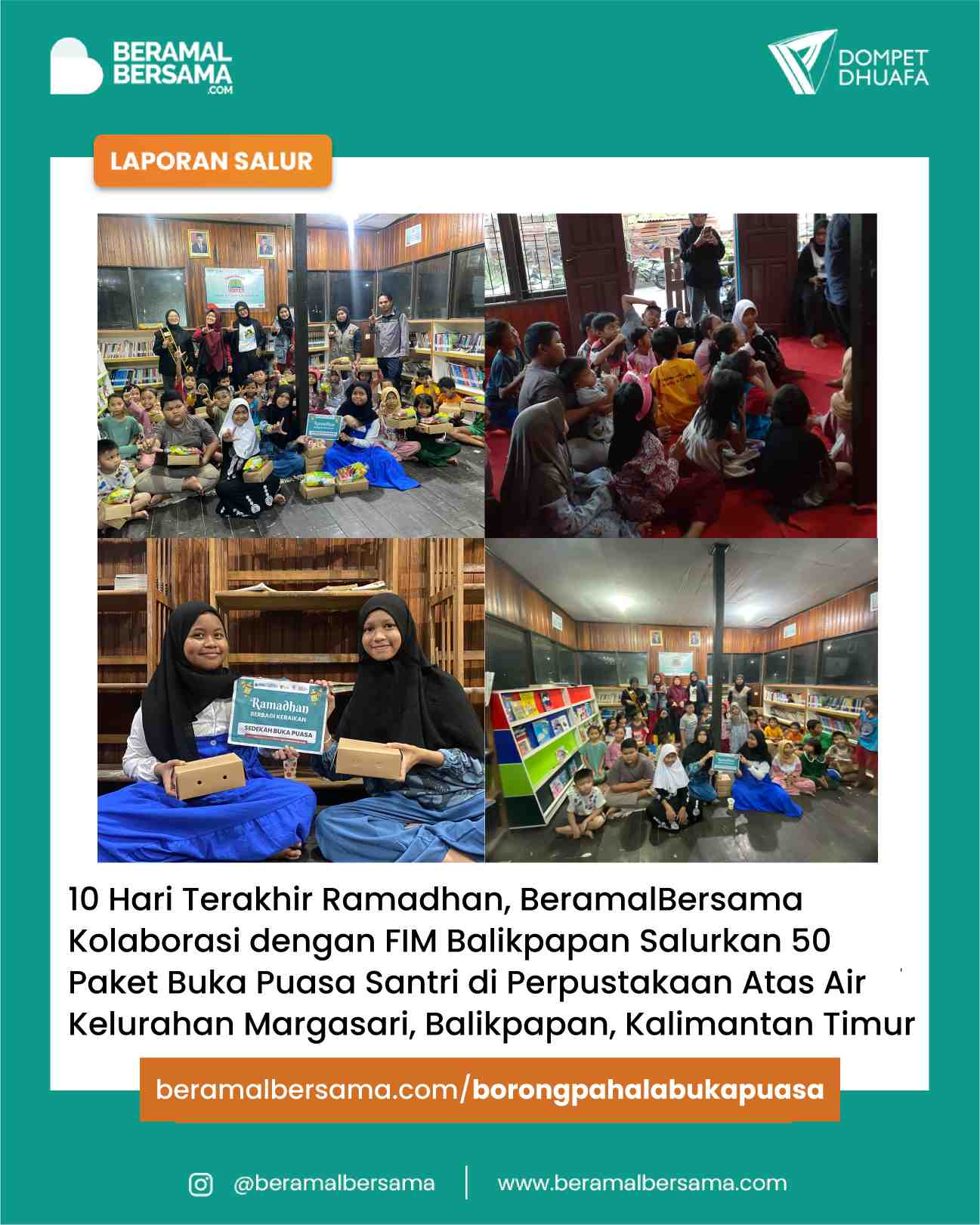 Berbagi Buka Puasa di Panti di Balikpapan