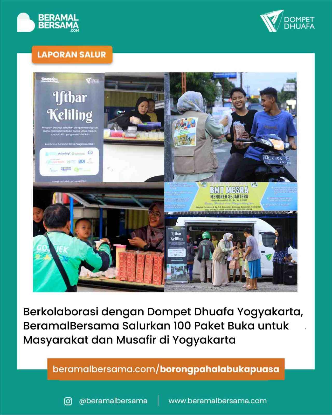 Berbagi Buka Puasa Kolaborasi Dompet Dhuafa Yogayakarta