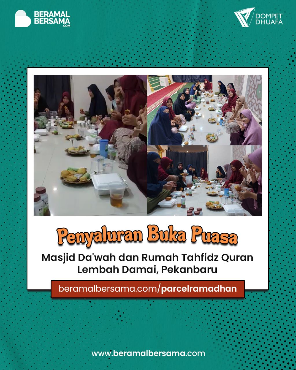 Berbagi Buka Puasa Santri dan Jamaah Masjid Da'wah