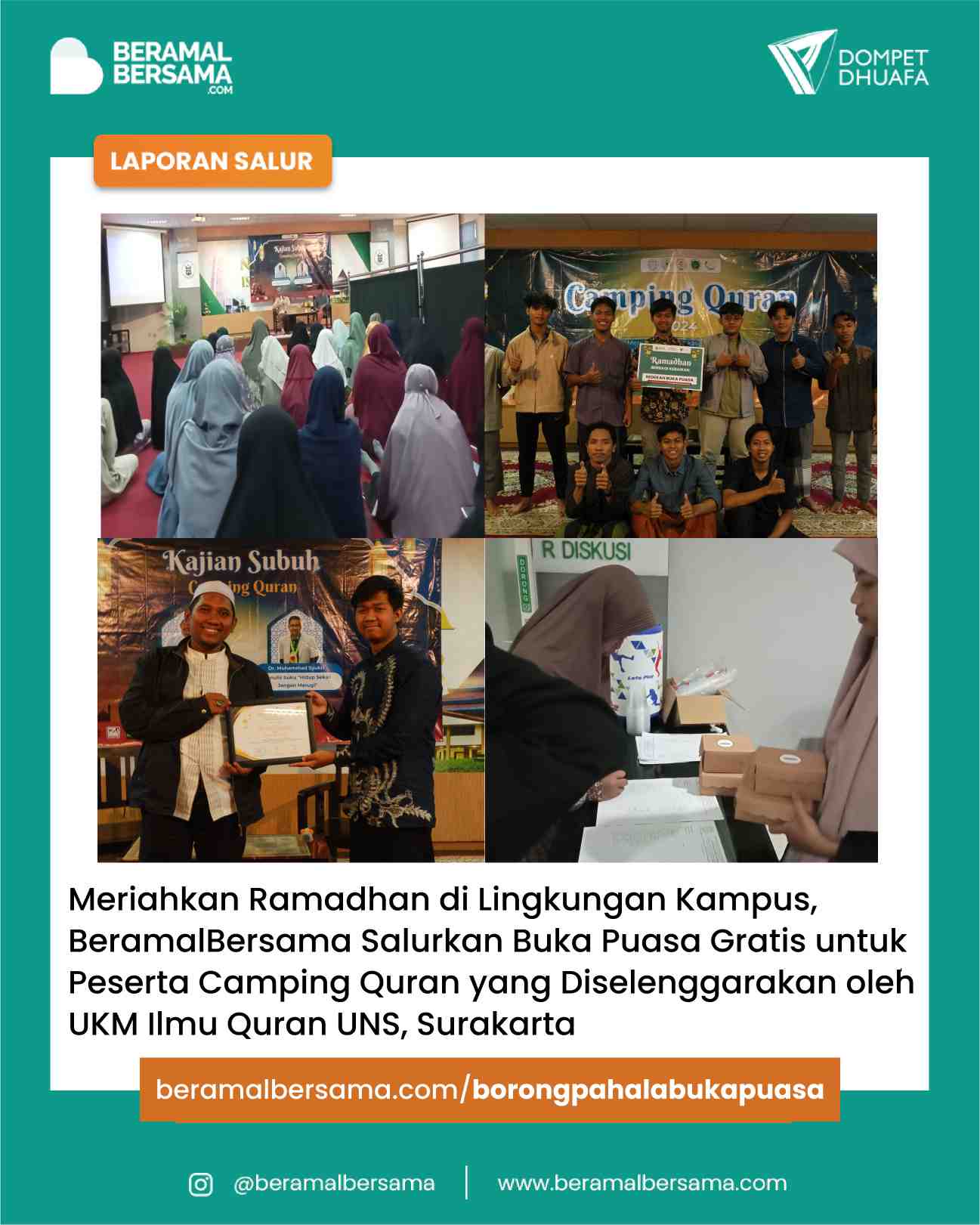 Berbagi Buka Puasa  untuk Camping Quran Bersama IQ UNS