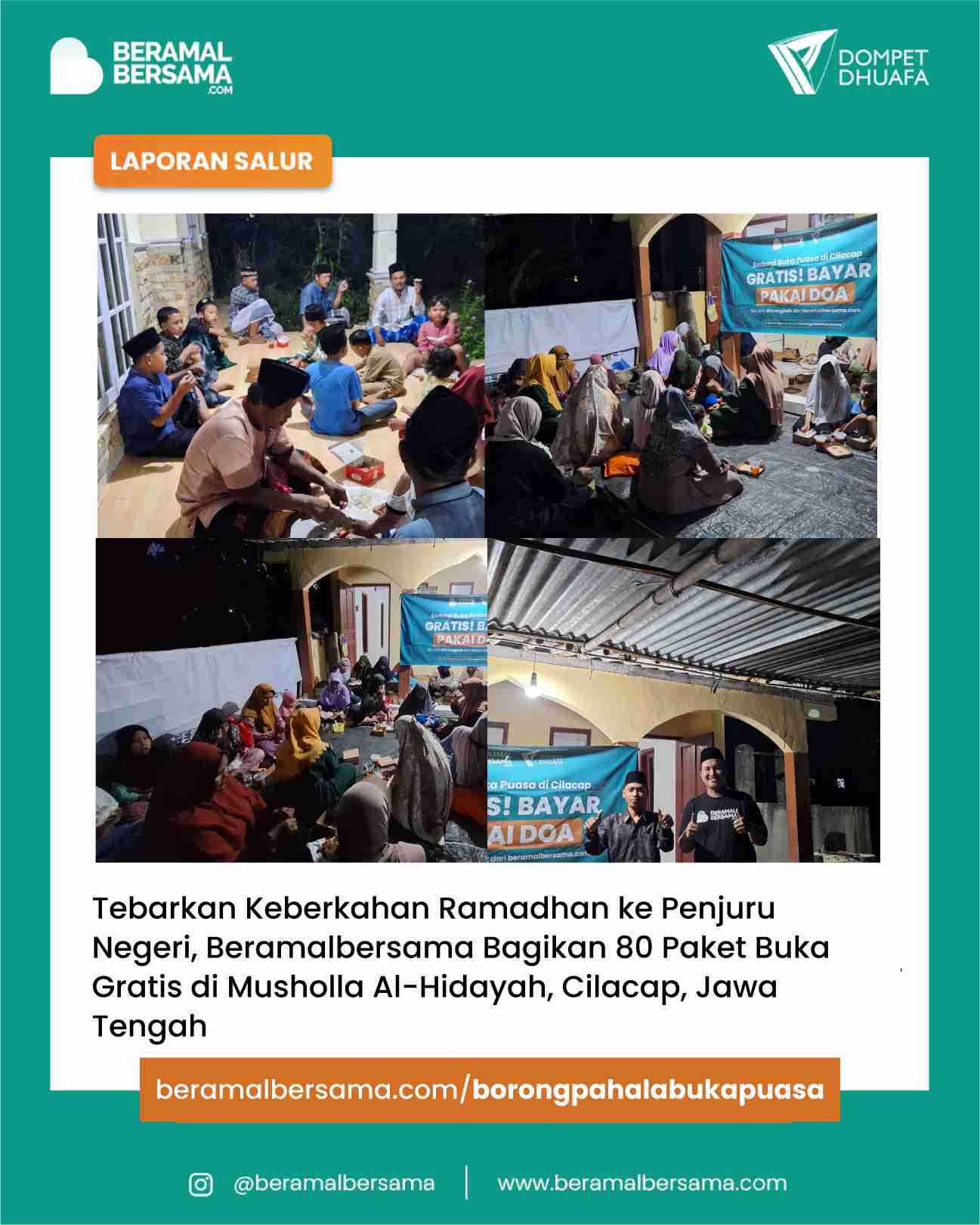 Berbagi Buka Puasa  untuk Mushola Al-Hidayah Cilacap