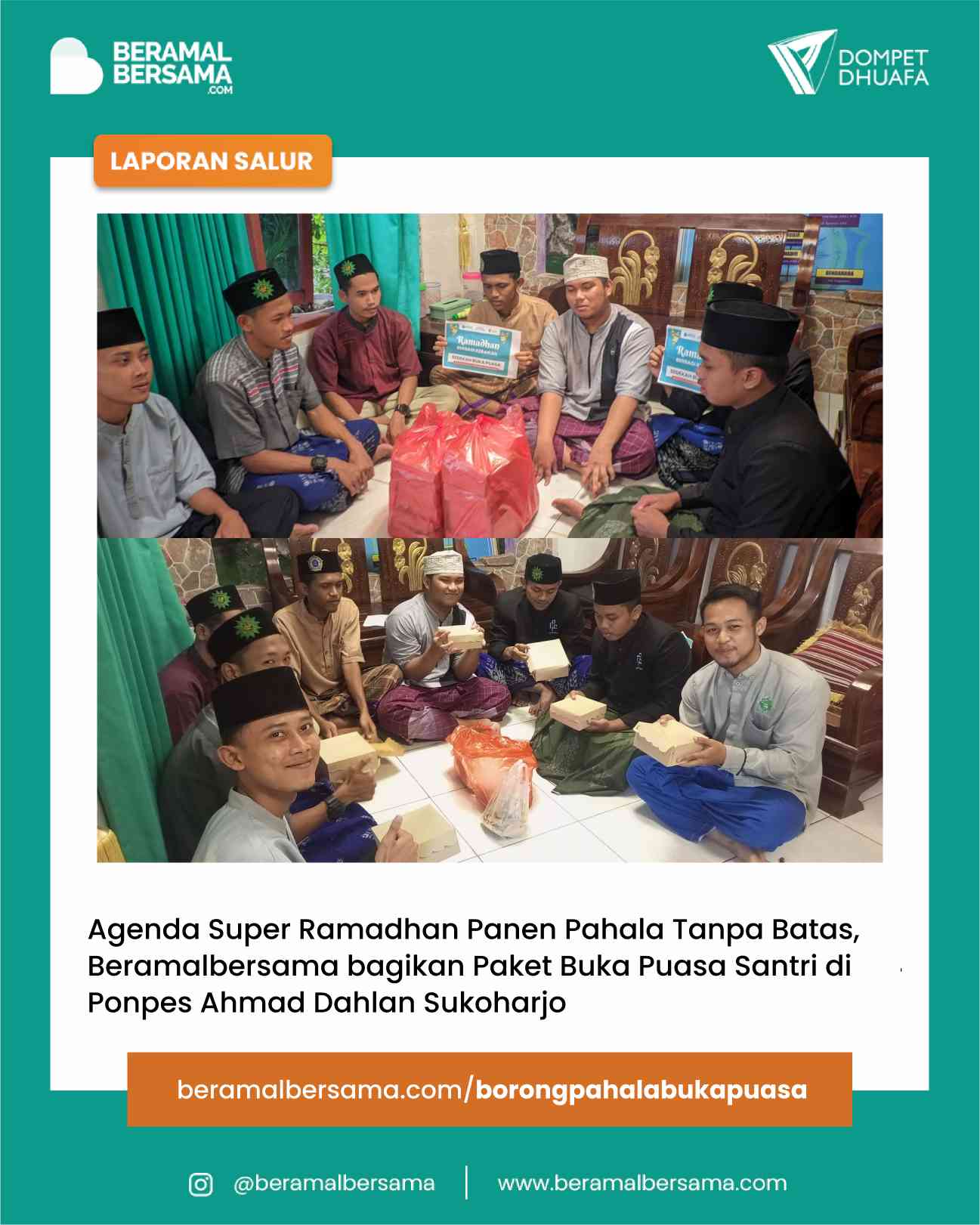 Berbagi Buka Puasa  untuk PP Ahmad Dahlan Sukoharjo