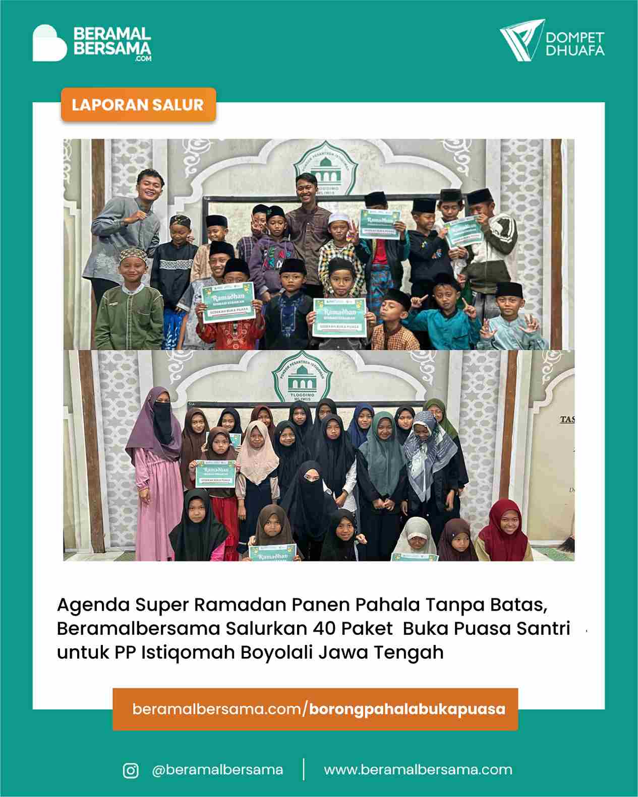 Berbagi Buka Puasa  untuk PP Istiqomah