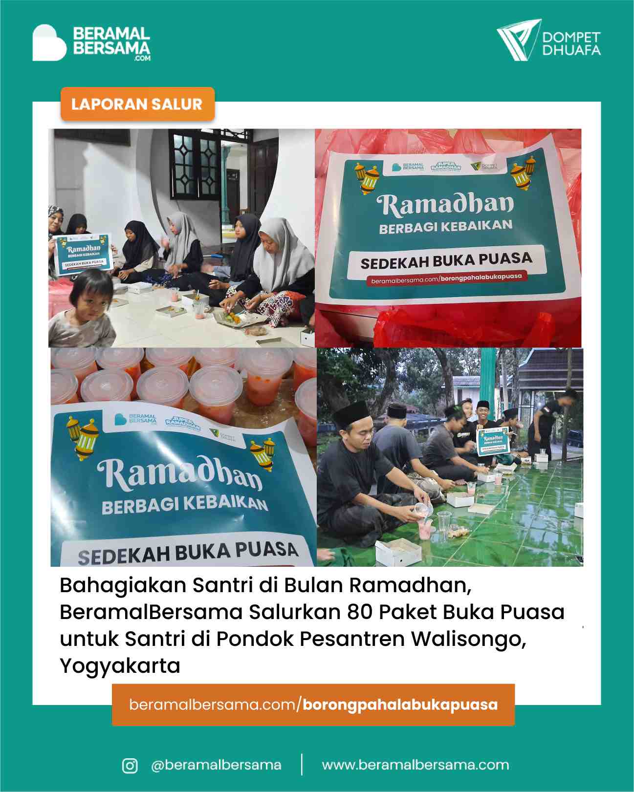 Berbagi Buka Puasa untuk Pondok Pesantren Walisongo Yogyakarta