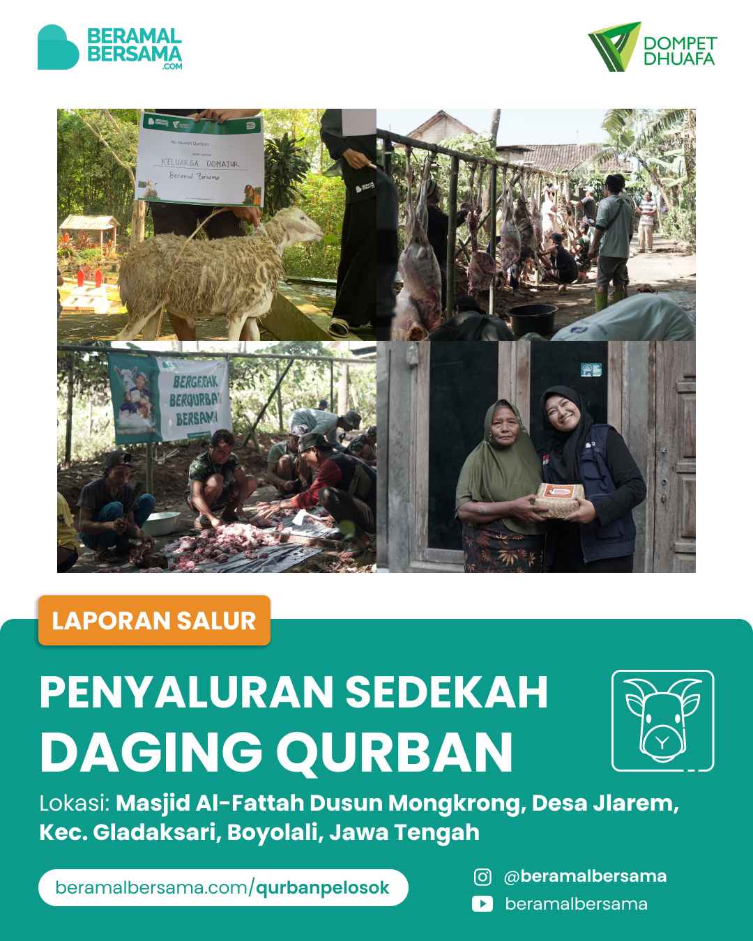 Berbagi Daging Qurban untuk Masyarakat Boyolali