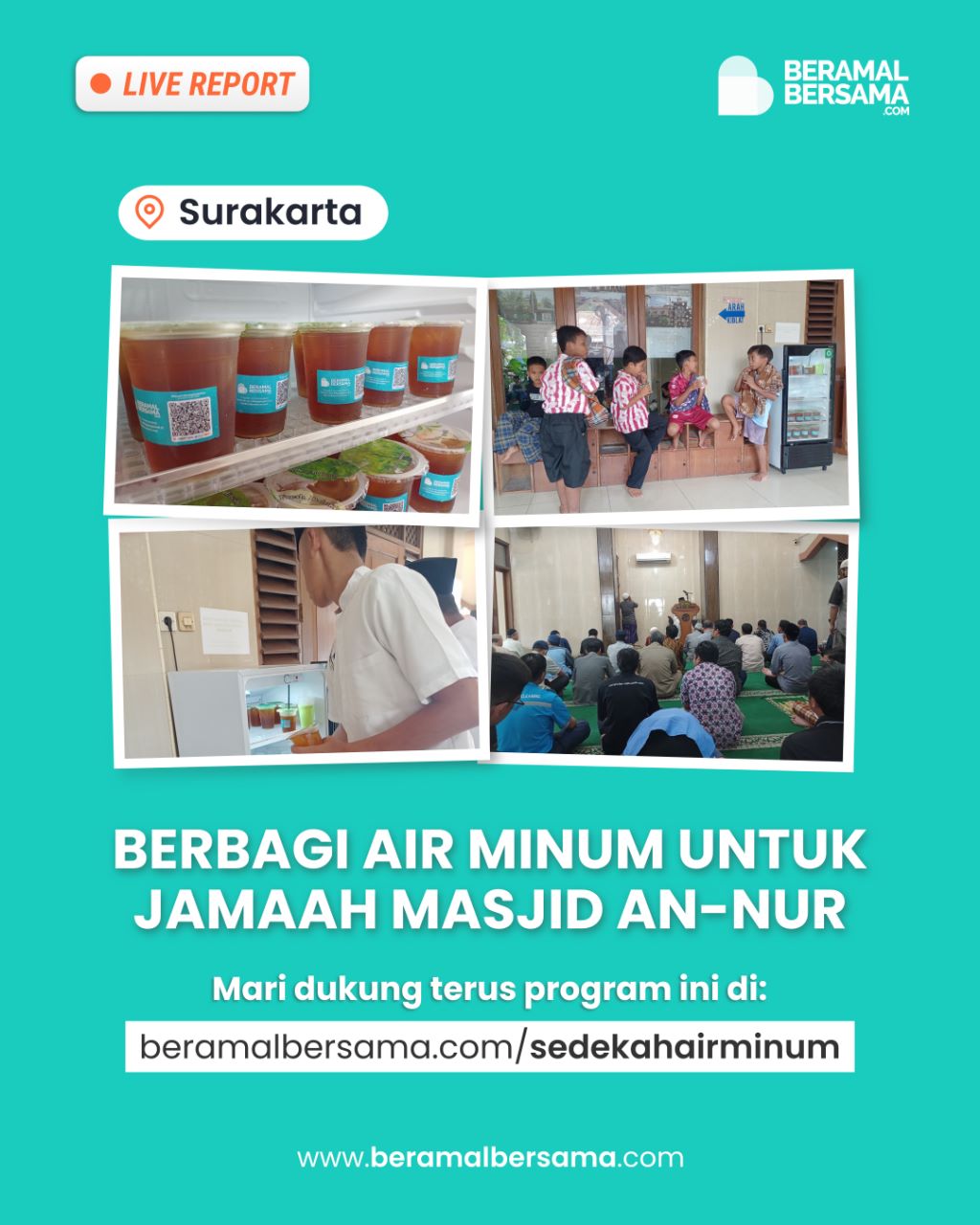 Berbagi Es Teh untuk Jamaah Jumat
