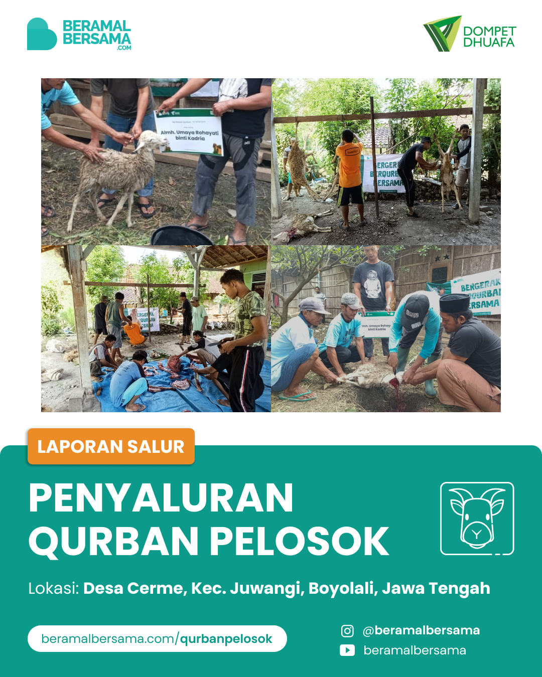 Berbagi Hewan Qurban Hingga Pelosok untuk Warga Sekitar Mushola Al-Islah  3