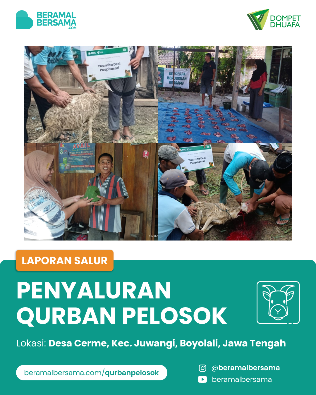 Berbagi Hewan Qurban Hingga Pelosok untuk Warga Sekitar Mushola Al-Islah  4