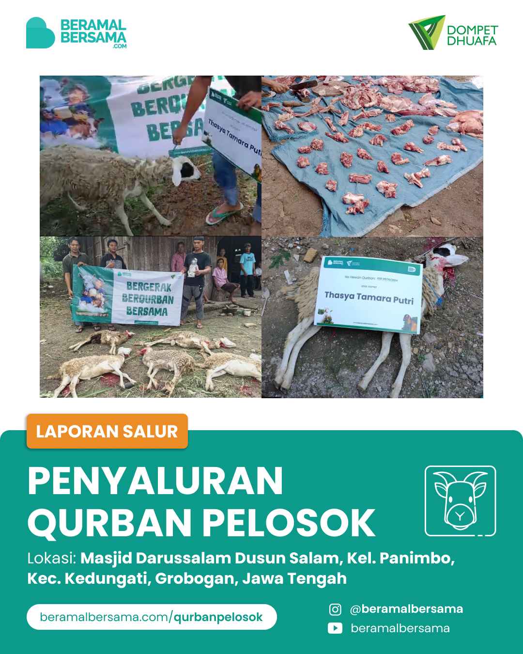 Berbagi Hewan Qurban untuk Pelosok Grobogan Jamaah Masjid Darussalam 3