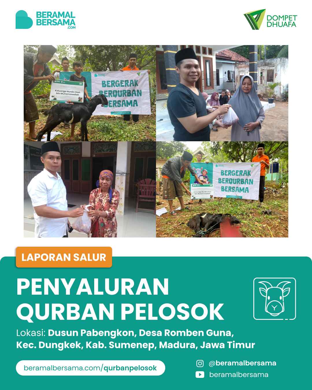 Berbagi Hewan Qurban untuk Warga Lembaga Pendidikan Nurul Iman di Pelosok Sumenep 3