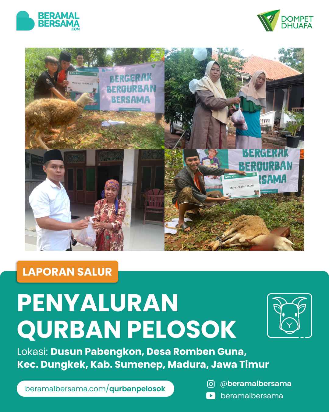 Berbagi Hewan Qurban untuk Warga Lembaga Pendidikan Nurul Iman di Pelosok Sumenep 4