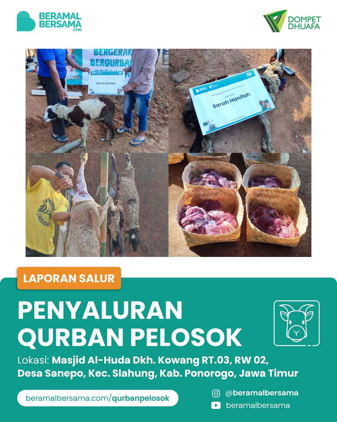 Berbagi Hewan Qurban Untuk Warga Masjid Al-Huda 8