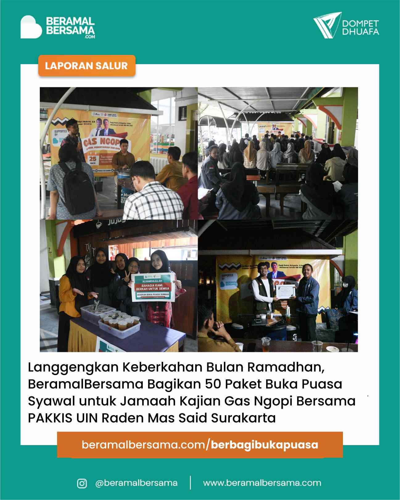 Berbagi Kebaikan di Bulan Syawal dengan Paket Buka Puasa Event Buka Puasa PAKKIS UIN Surakarta