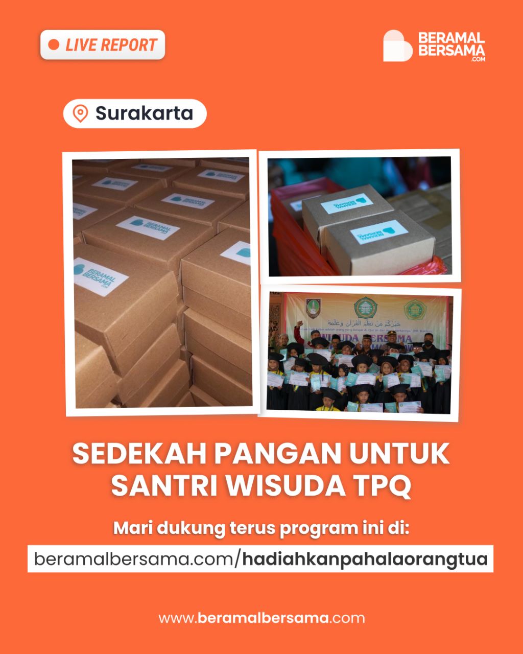 Berbagi Makan untuk Wisuda Santri TPQ