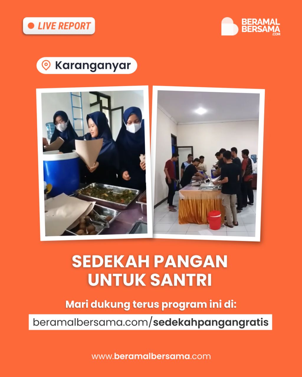 Berbagi Pangan Santri di Karanganyar