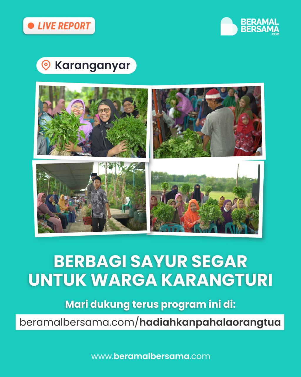 Berbagi Sayur untuk Santri dan Masyarakat dhuafa