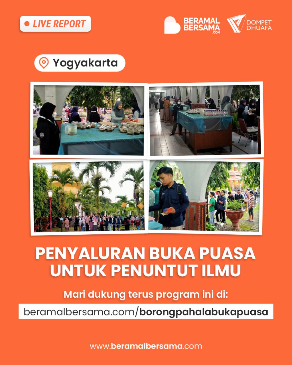 Berbagi Sedekah Buka Puasa untuk Penuntut Ilmu di Yogyakarta