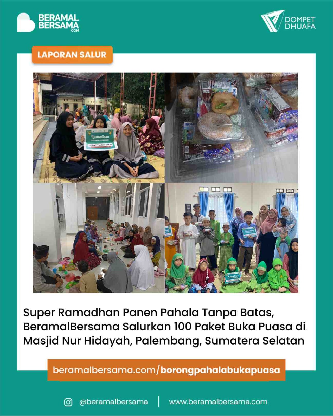 Berbagi Takjil Buka Puasa di daerah Palembang