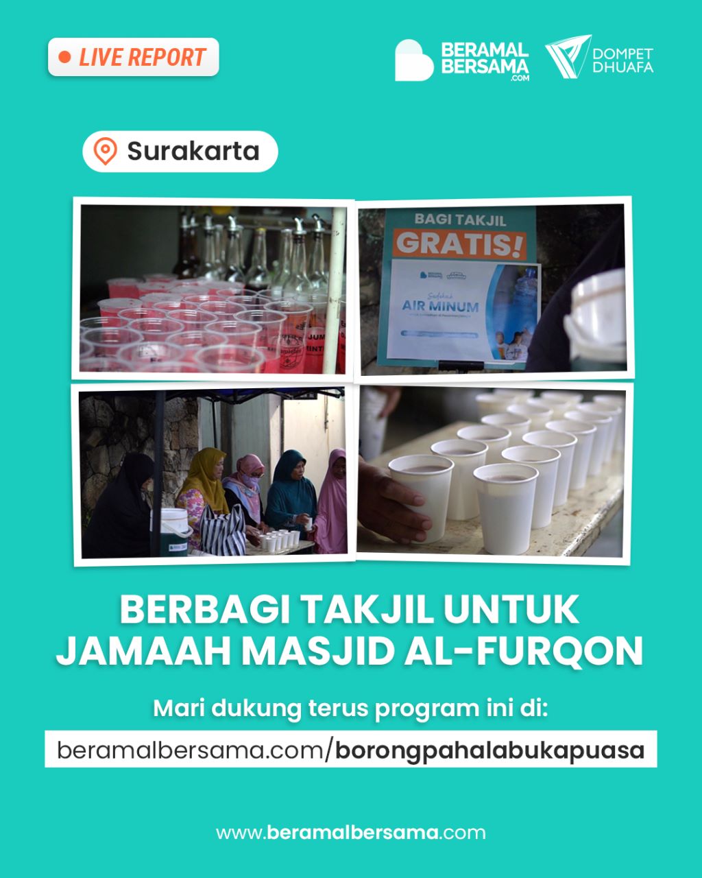 Berbagi Takjil Jamaah Masjid Hari Keempat