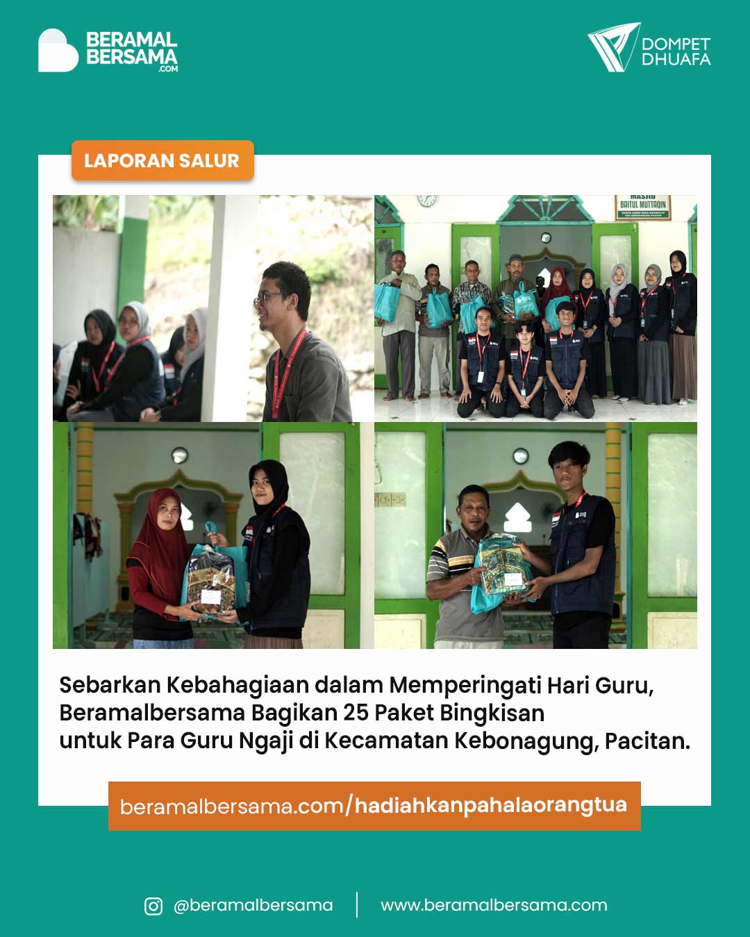 Beri Hadiah Terbaik untuk Guru Ngaji di Pelosok Pacitan