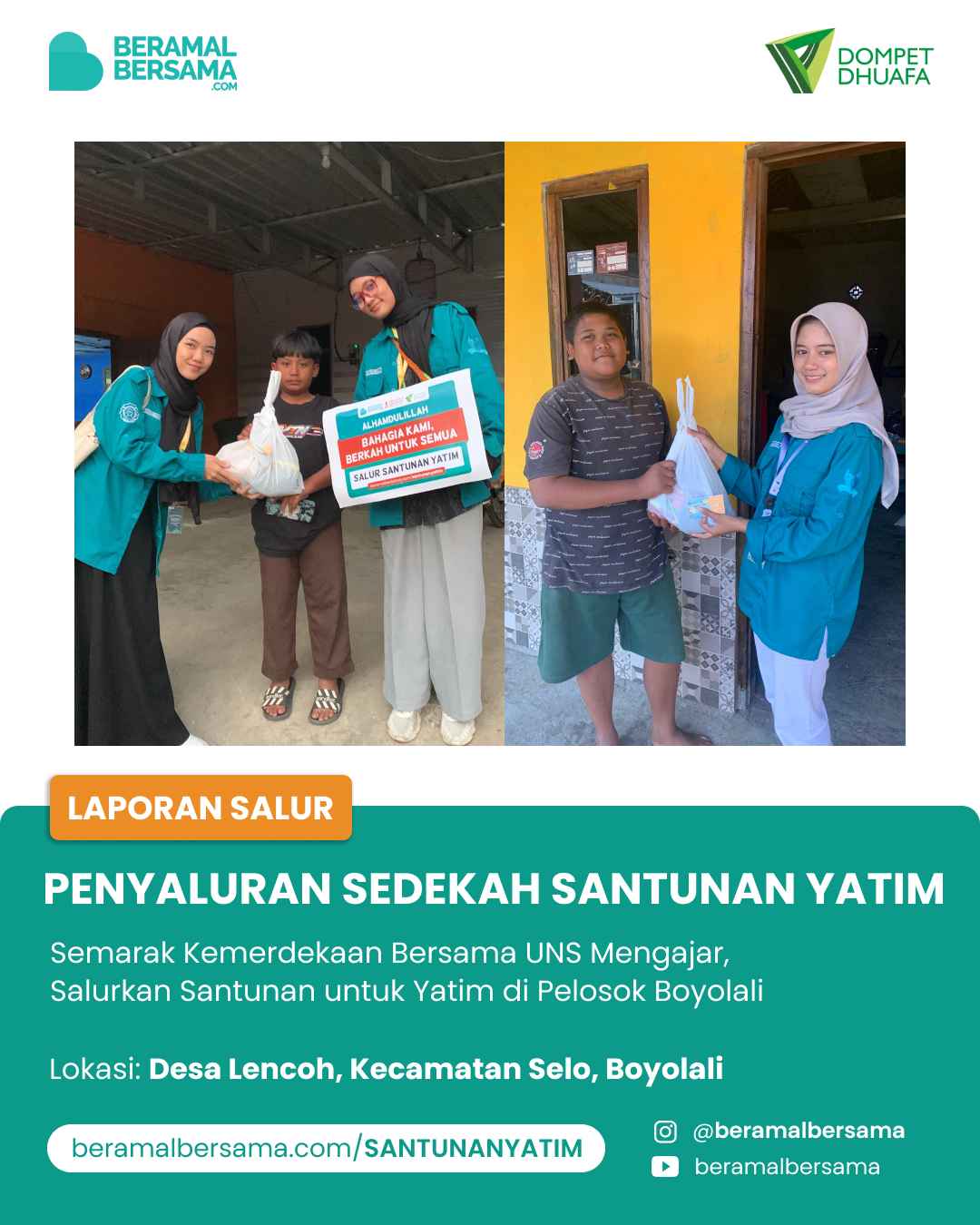 Bingkisan untuk Belasan Yatim Genting