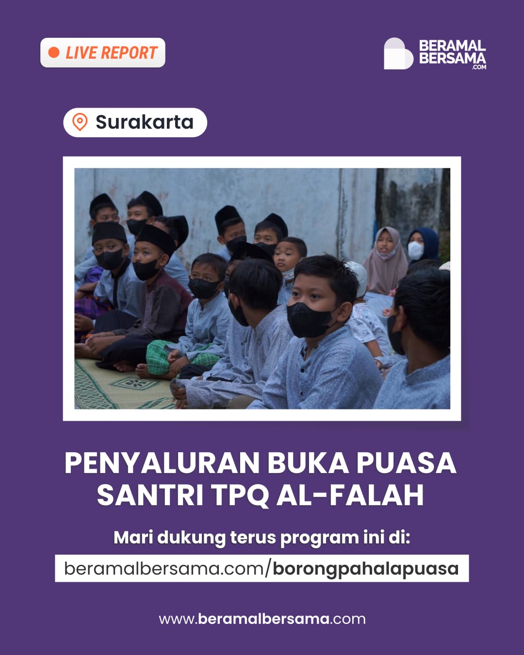 Buka Puasa bagi TPA Al-Falah Laweyan