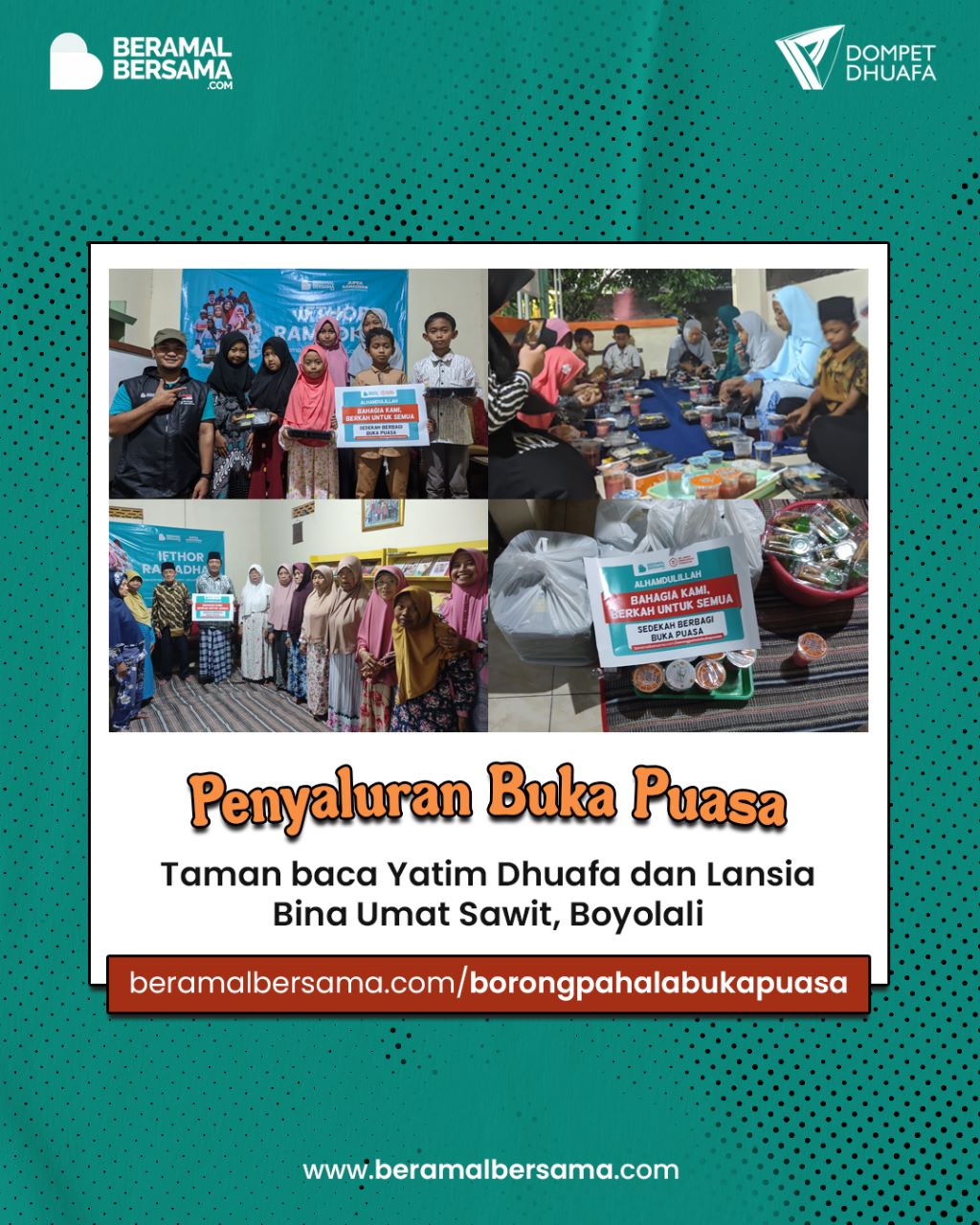 Buka Puasa Bersama Jamaah dan Santri di Hari ke Tujuh Belas