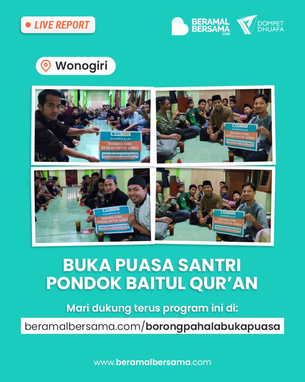Buka Puasa Bersama Santri Tahfidz Hari Ke Sebelas
