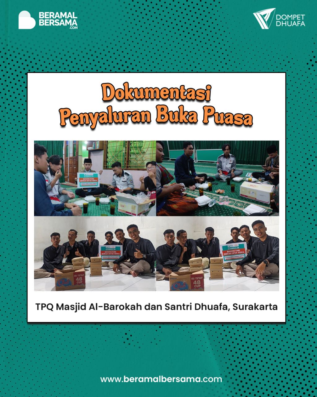 Buka Puasa Santri Dhuafa ke Delapan