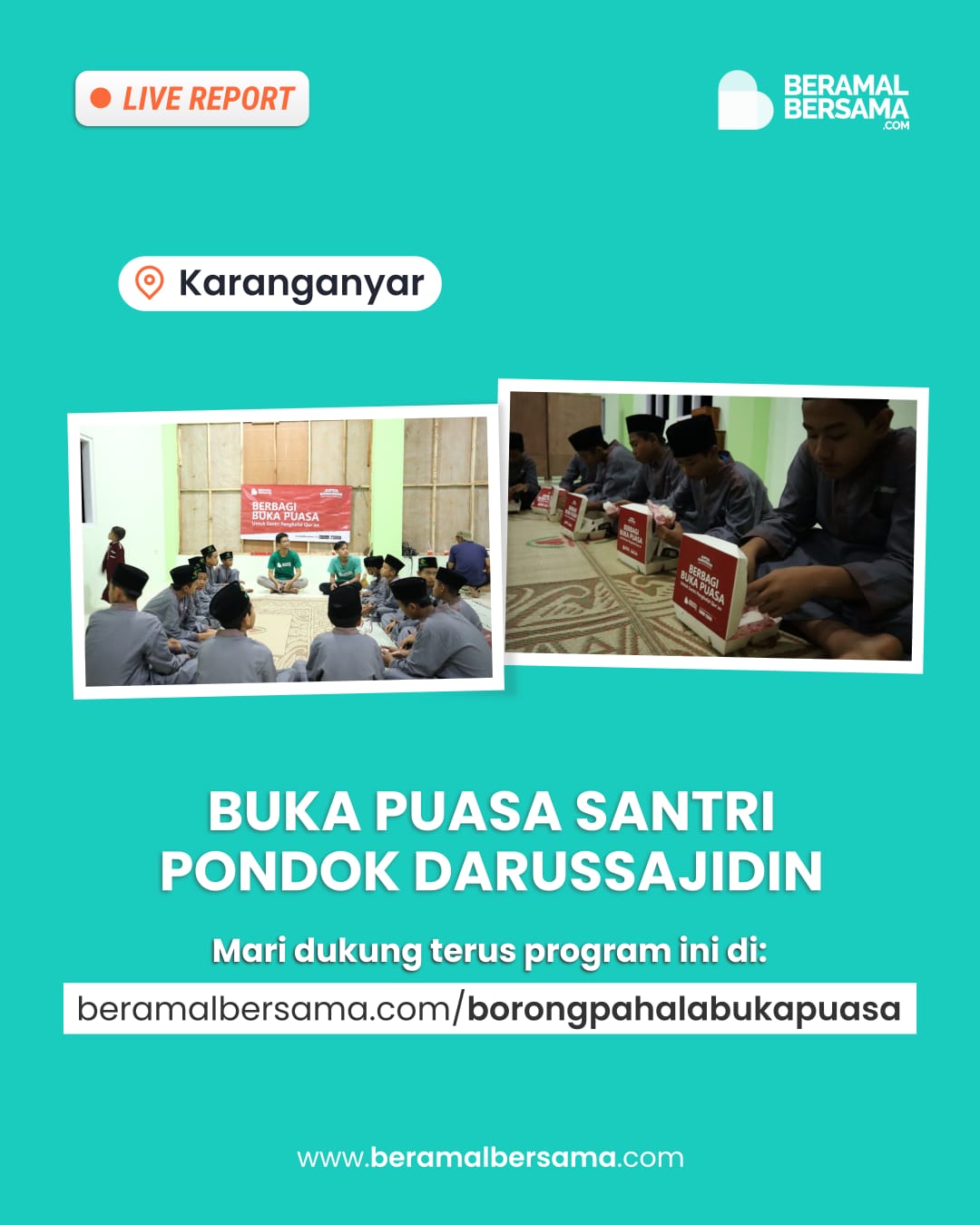 Buka Puasa Santri MTQ Darusajiddin Karanganyar