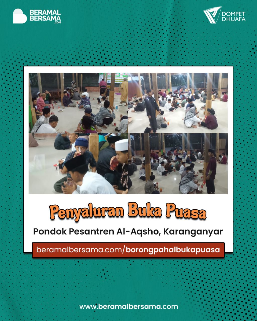 Buka Puasa Santri Penghafal Quran di Hari Ke Enam Belas
