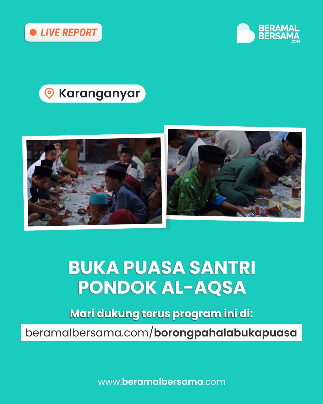 Buka Puasa Santri Penghafal Quran Serambil Al Aqsa