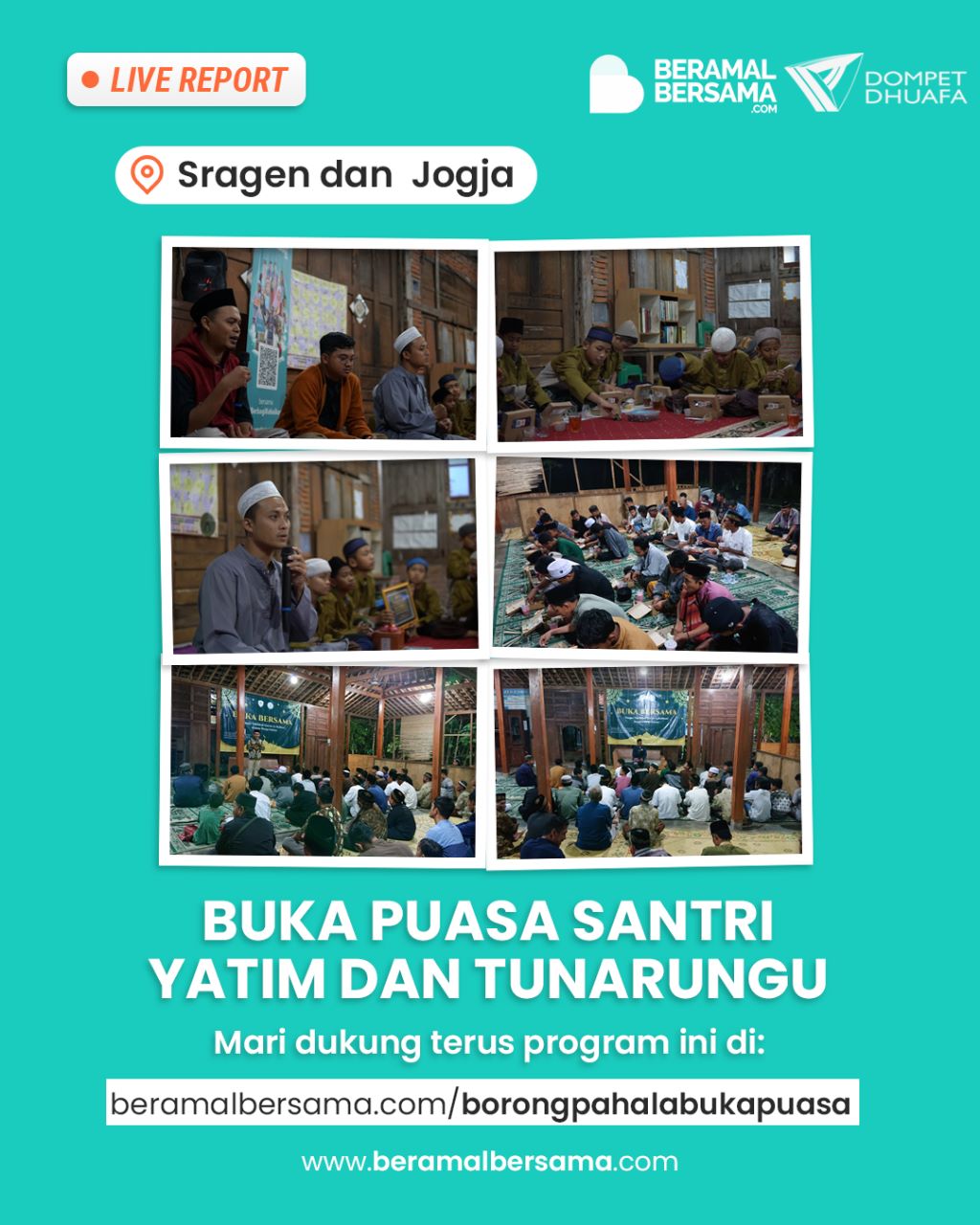 Buka Puasa Santri Tunarungu dan Yatim Ke Enam