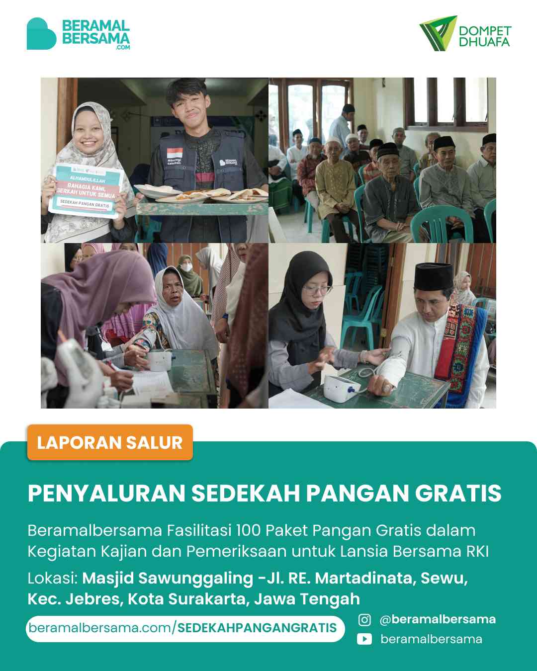 Ceriakan Lansia dengan Berbagi Makanan Kajian Ahad Berkah