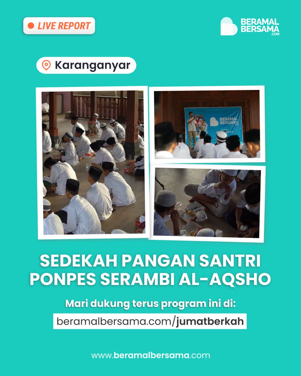 Doa Bersama dan Makan bersama Santri