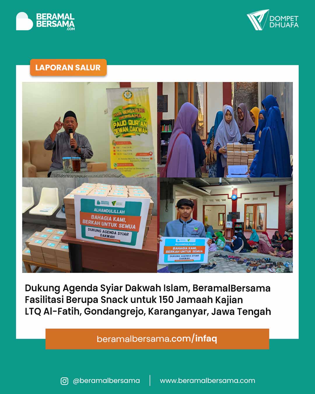 Dukung Agenda Syiar dengan Berbagi Snack